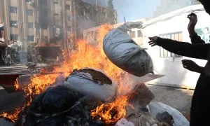 Chính quyền lâm thời Syria tiêu hủy một triệu viên thuốc lắc Chính quyền lâm thời Syria tiêu hủy một triệu viên thuốc lắc