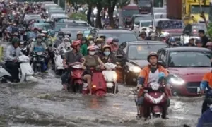 TP HCM nguy cơ ngập nặng do hoàn lưu bão Kalmaegi kết hợp triều cường